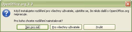 Inštalácia rozšírenia pre jedného alebo všetkých používateľov