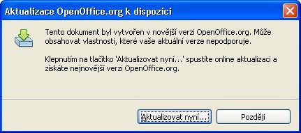 Verzia OpenOffice.org 2.4.1 si nemusí poradiť s ODF 1.2