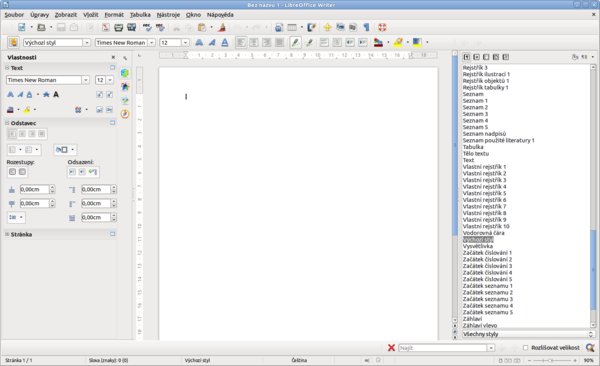 ﻿LibreOffice Writer 4.1 v české lokalizaci﻿