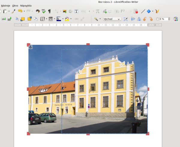 Oříznutí obrázku v programu Writer