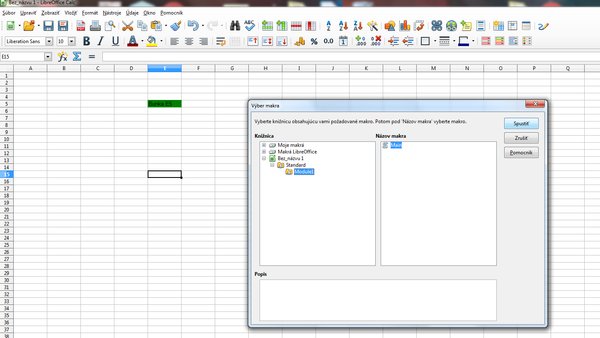 Posledný krok před spustením makra