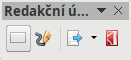 Tlačítková lišta Redakční úprava