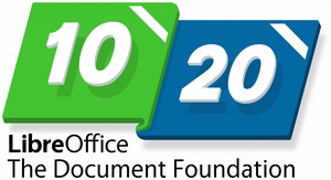 Logo k oslavě desetiletého výročí LibreOffice