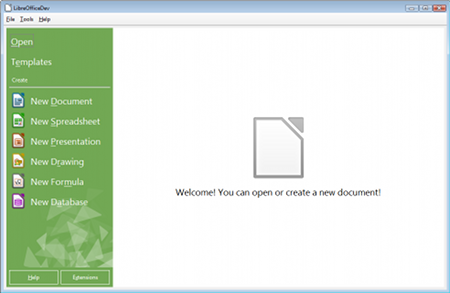 Nový dialog LibreOffice 4.2