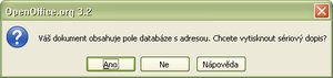 Oznam a otázka OpenOffice.org k hromadnej tlači