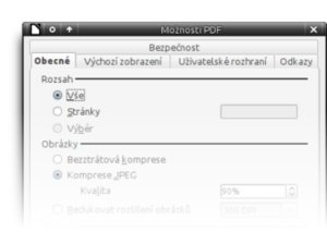 Možnosti PDF