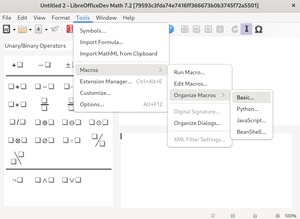 GtK v LibreOffice - nabídky