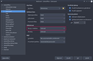 Prostředí KDE - možnost povolit/zakázat ikony v nabídkách