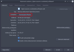 Zobrazení umístění souboru