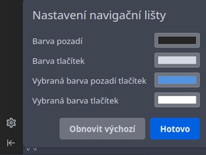 Úprava barev navigační lišty