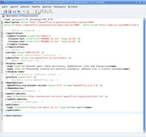 Príklad rozšírenia uloženého na extensions.services.openoffice.org