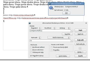 Po nahrazení hypertextového odkazu