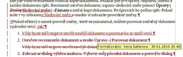 Označené změny
