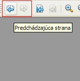 Náhľad strany tlačidlá predchádzajúca a nasledujúca strana