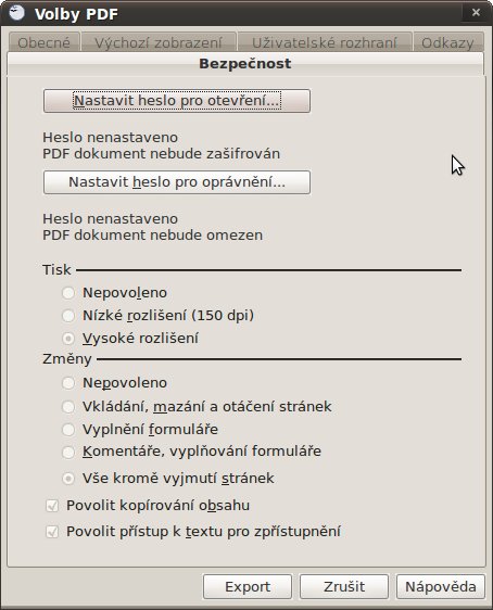 Volby PDF - Bezpečnost