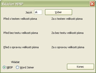 Nastavenie jazyka pre definíciu textových zoznamov
