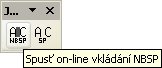 Panel nástrojov „JP on-line vkladanie NBSP“