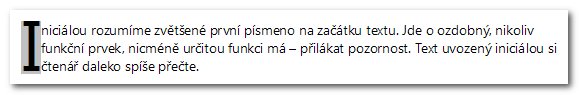 Úvod tohoto článku za použití iniciály