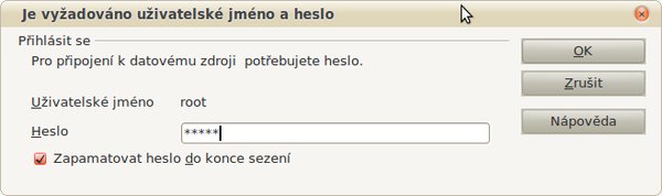 Zadejte heslo, pokud bylo nastaveno