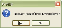 Otázka pri mazaní profilu