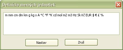 Definovanie merných jednotiek