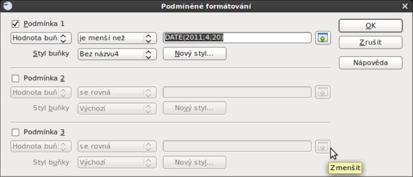 Podmíněné formátování s pomocí vzorce (v tomto případě elegantnější řešení)