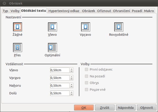 Obrázek – Obtékání textu