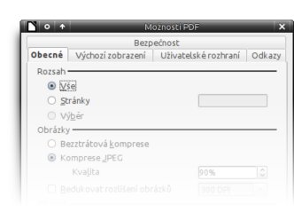 Možnosti PDF