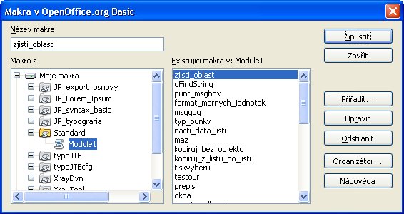 Knihovna Standard v Moje makra