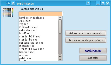 Dialogové okno pluginu s (bohužel) španělskými popisky