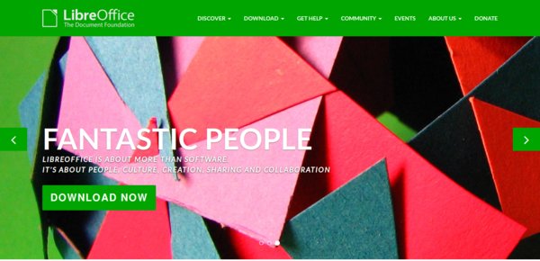 Nová úvodní stránka webu LibreOffice…