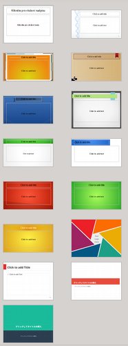 Výchozí sada šablon pro Impress