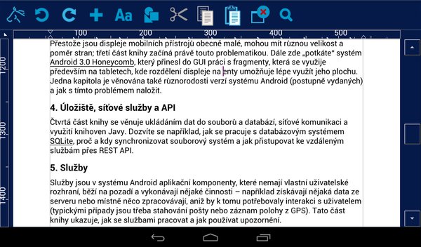 Zobrazení textového dokumentu v prostředí EuroOffice Words