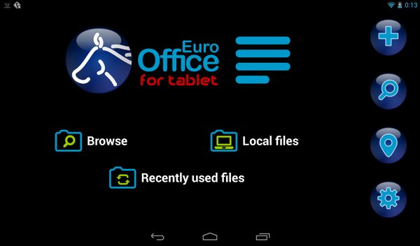 Úvodní obrazovka EuroOffice Words