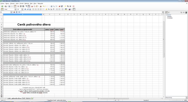 LibreOffice 4.1 (program Calc)