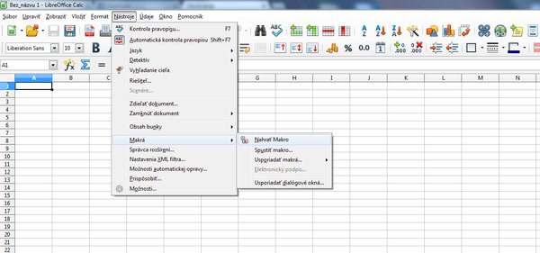 Návod na spustenie nahravanie makra