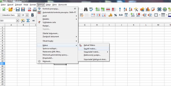 Spustenie makrá