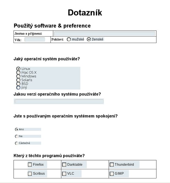 Výsledný formulář v otevřeném PDF prohlížeči﻿