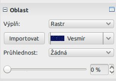 Možnost importu rastrové výplně v Postranním panelu﻿