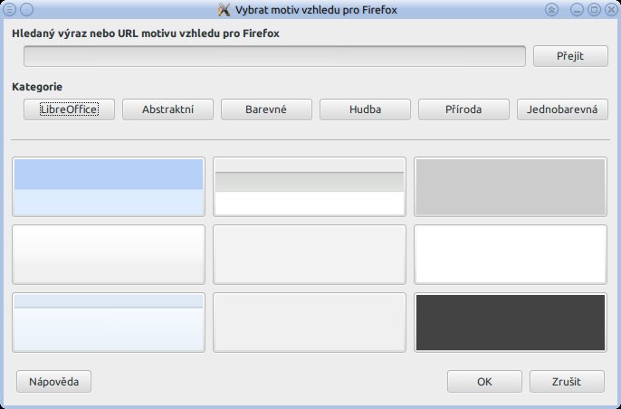 Dialogové okno pro výběr motivu﻿