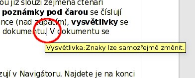 Vysvětlivka se zobrazí po najetí kurzorem myši na index