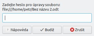 Vložení hesla pro editaci souboru﻿