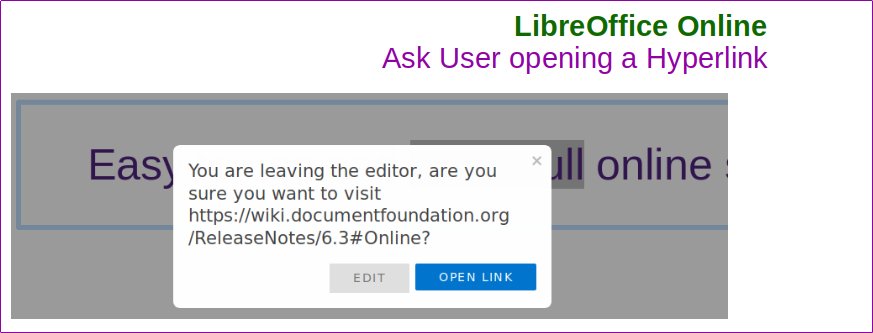 Dialog při otevírání hyperlinkového odkazu (wiki.documentfoundation.org)