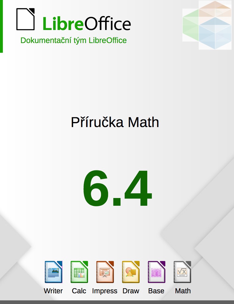 Obálka příručky LibreOffice Math 6.4