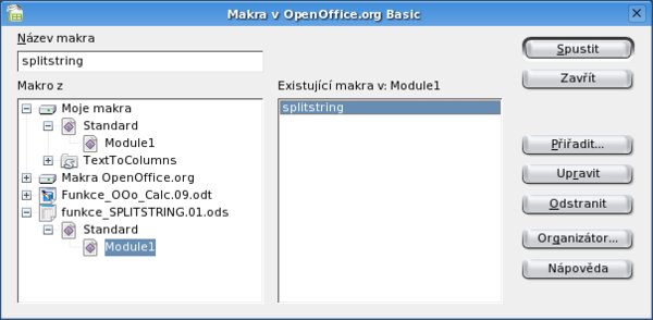Správce maker pro OpenOffice.org Basic