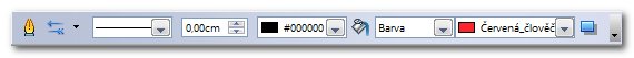 Tlačítkový panel Čára a výpl