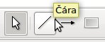 Ikona (nástroj) pro kreslení úsečky