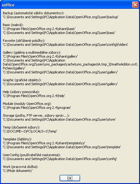 Zoznam pracovných ciest vo Windows XP