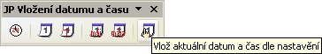 Panel nástrojov „JP Vloženie dátumu a času“