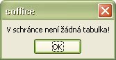 Oznam, že ste v module Calc neskopírovali žiadnu tabuľku